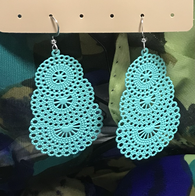 Blue Dangling Earrings - BLDE38
