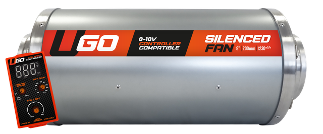 U-GO Silent Fan - 8" | 200mm | 1230m3/h with Digital Controller