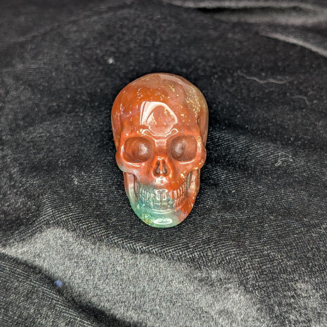 High Quality Hand-Carved Crystal Skull - 2" Indian Agate 