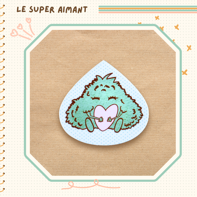 Le super aimant illustré avec une momote