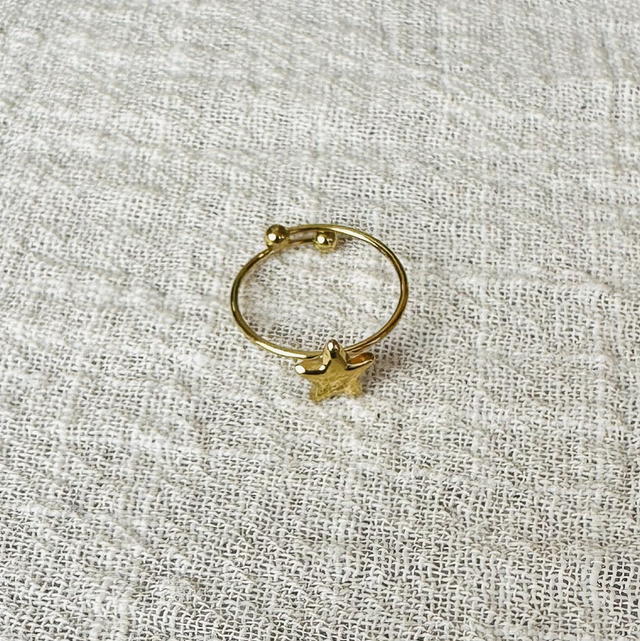 Ring sterretje goud 