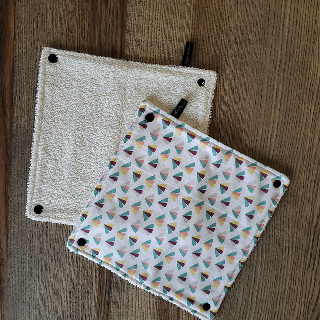 Essuie-tout lavable : tipi, écru