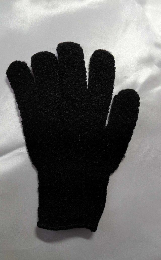 Gant de douche exfoliant noir