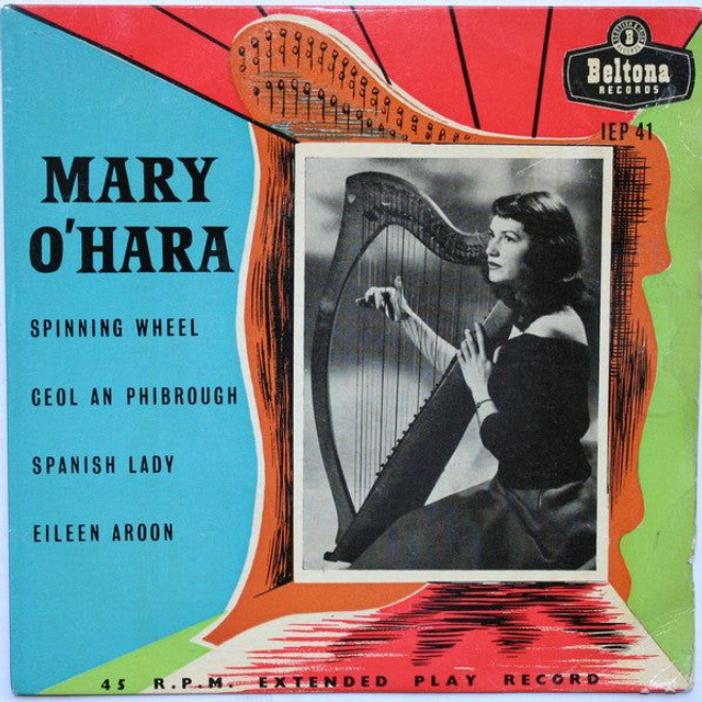 Mary O&#039;Hara - Singing To Her Own Harp Accompaniment