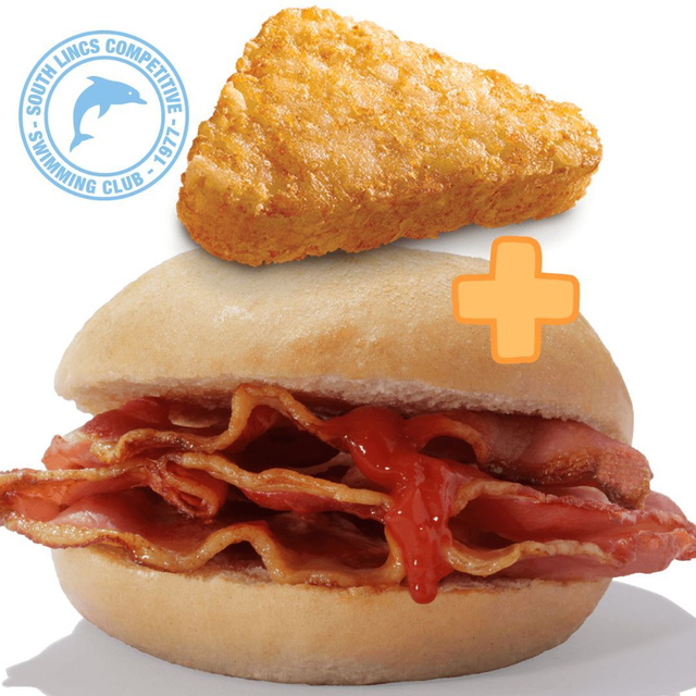 Bacon and Hash brown Bap