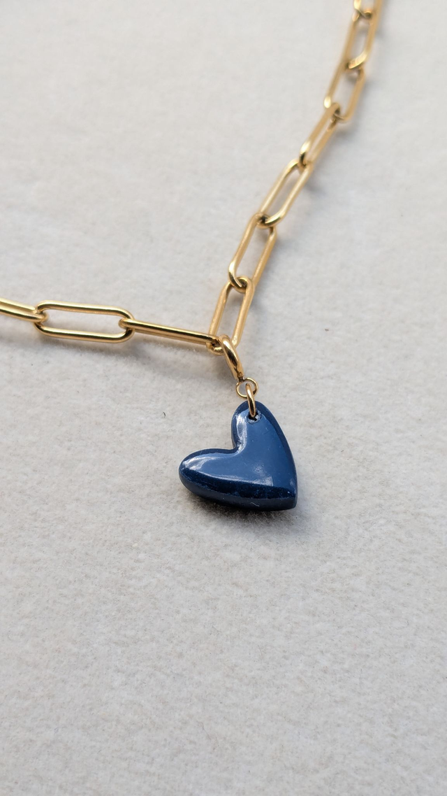 Charm cœur myrtille