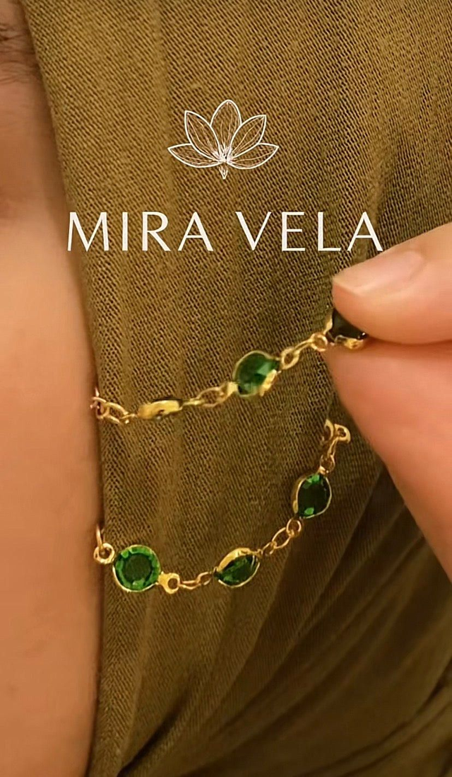 Mira Magnet - pierres vertes (la piece)