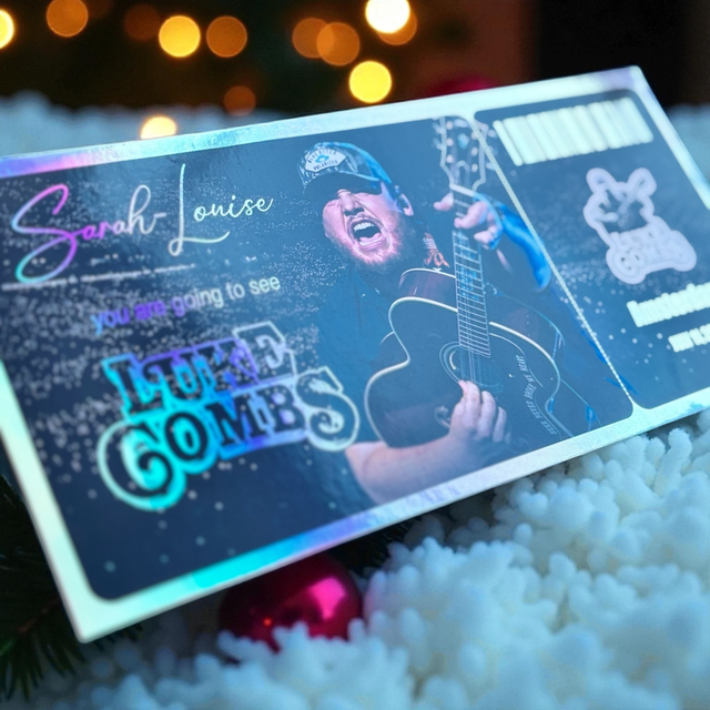 Luke combs Concert gift ticket / card 