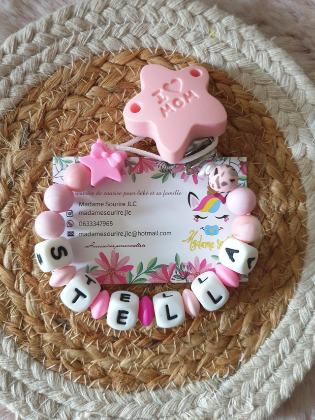 Attache tétine Etoile Nouée 