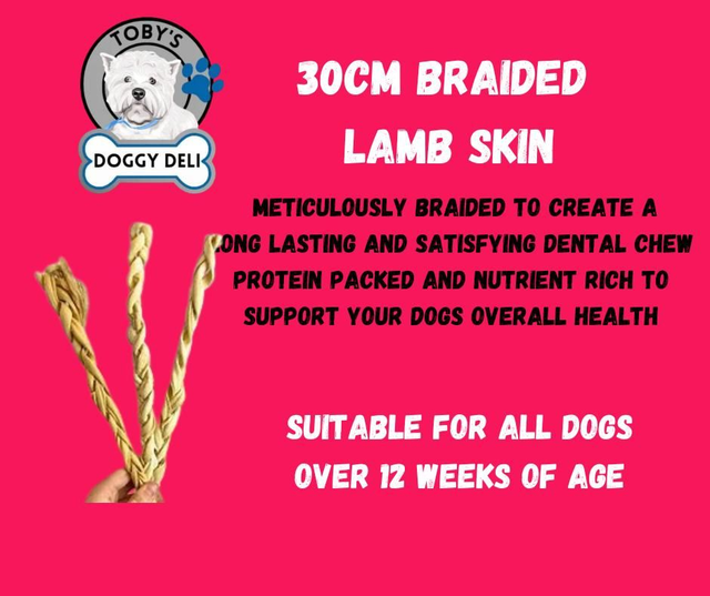 30cm Braided Lamb Skin