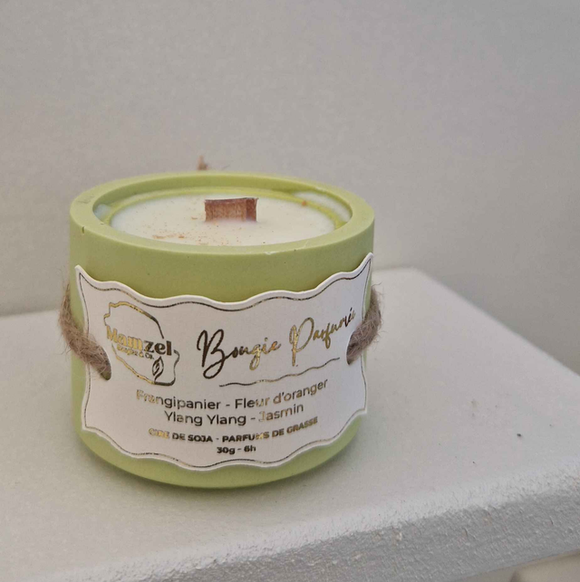 Bougie Végétale 30g - 6h - Frangipanier, Fleur d'Oranger, Ylang Ylang, Jasmin