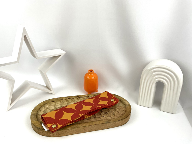 Étui brosse à dents grand – motif Terracotta &amp; Mandarine