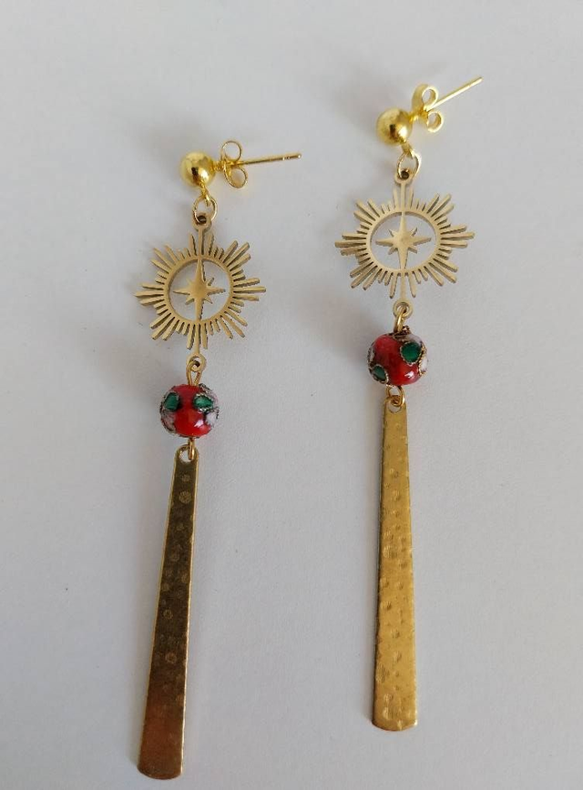 ✨Boucles d’oreilles &quot;Etoiles polaires perles cloisonnées&quot;✨