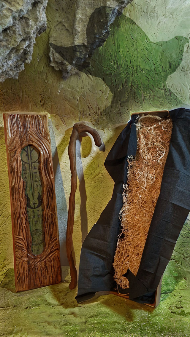 Bâton de Gimer du grand Maître Jedi dans son écrin en bois- réalisation sur commande - l&#039;ARTelier de julien