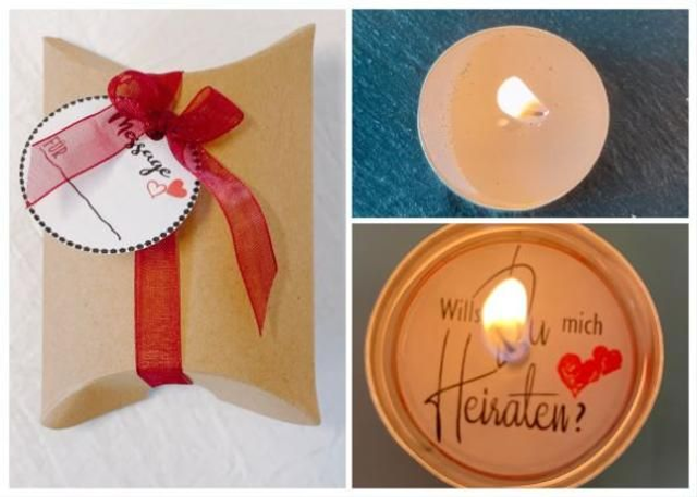 1er Teelicht -  Willst Du mich Heiraten?