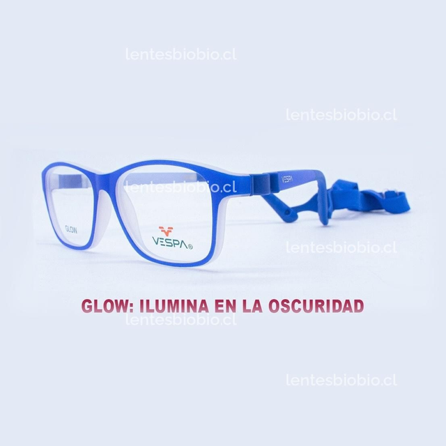Marco Óptico Vespa PEBAX VE-21091 GLOW - Ilumina en la Oscuridad con Banda Elástica