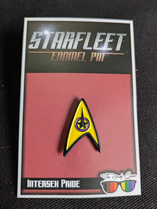 Starfleet Insignia Intersex Pride Flag Soft Enamel Pin Badge