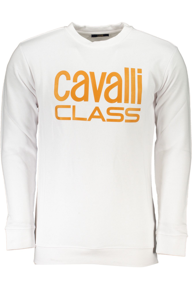 CAVALLI CLASS FELPA SENZA ZIP UOMO BIANCO