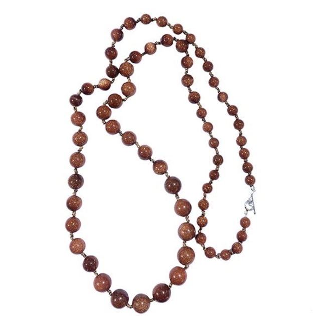 Collana lunga con sfere a gradazione