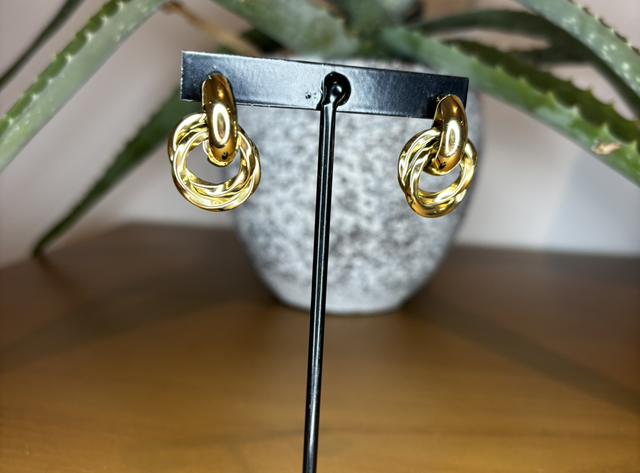  B.O à puce avec 2 anneaux rondes entrelacés