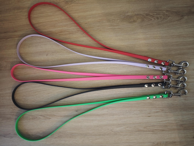 Range longes/laisses ou encore grand poignées ou mini laissesen sangle enduites (Biothane)