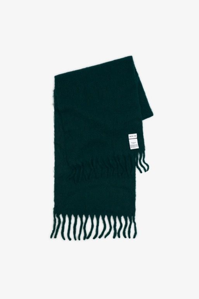 Arctic Fox Merino Wool Blend Scarf - Dark Forest Green
