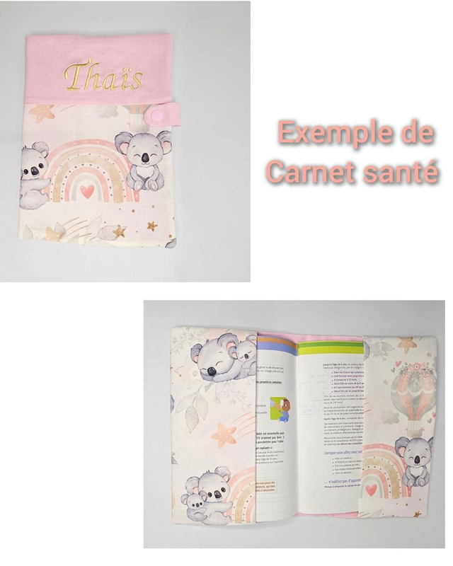 CARNET DE SANTE, TISSUS AU CHOIX FILLE