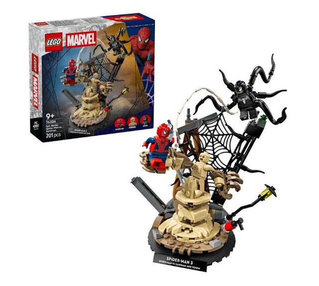 LEGO 76334 Marvel Super Heroes Großer Showdown Spider-Man vs. Sandman