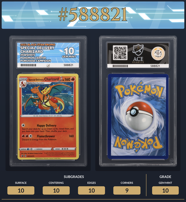 Special Delivery Charizard #SWSH075 Pokemon Center Purchase Campain GEM MINT 10