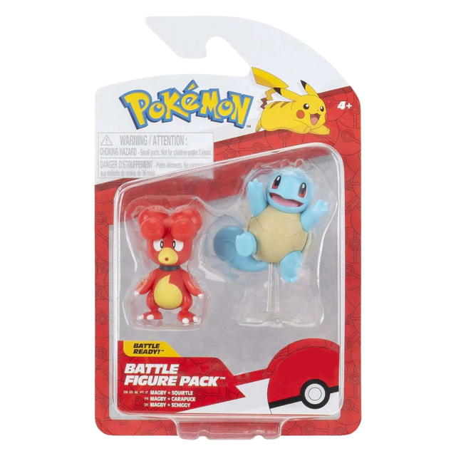 Pokémon Battle Figure Pack: Magmy + Squirtle