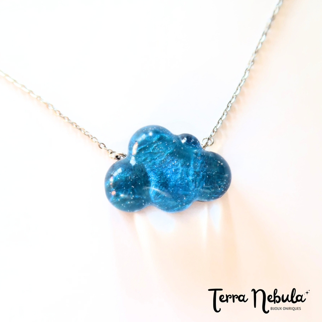 Collier Nuage bleu | CO274P | Pétri
