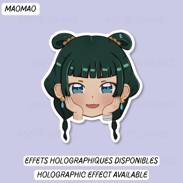 Sticker visage mignon Les carnets de l'apothicaire | Maomao