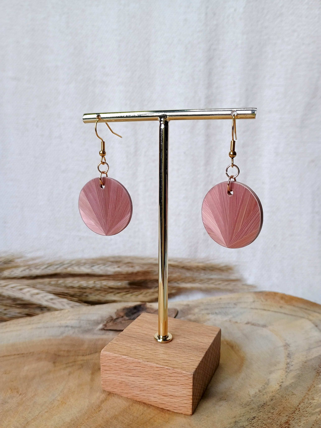 Boucles d'oreilles SIMPLE Éventail - Nude