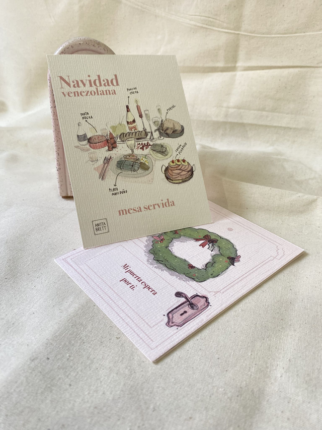 Serie postales de navidad. Mesa venezolana