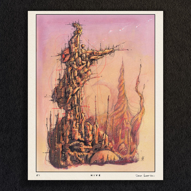 HIVE N°1- PRINT -technique mixte