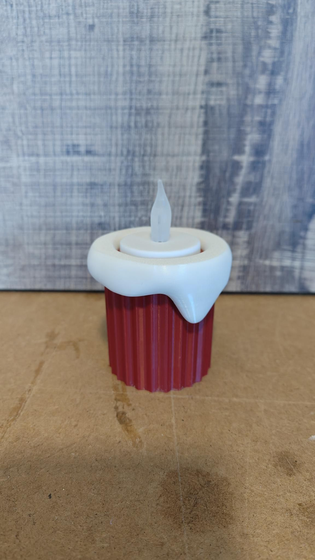 LED Adventskranzkerze - 3D