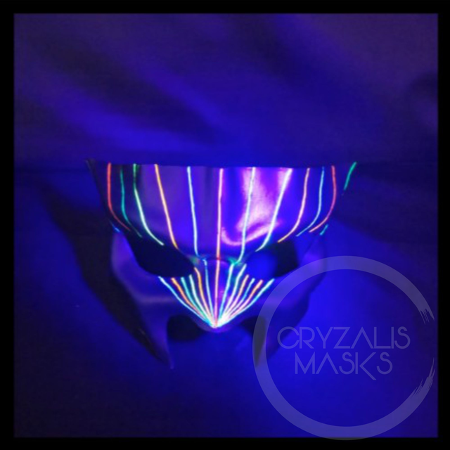 Black Multi coloured UV Mask