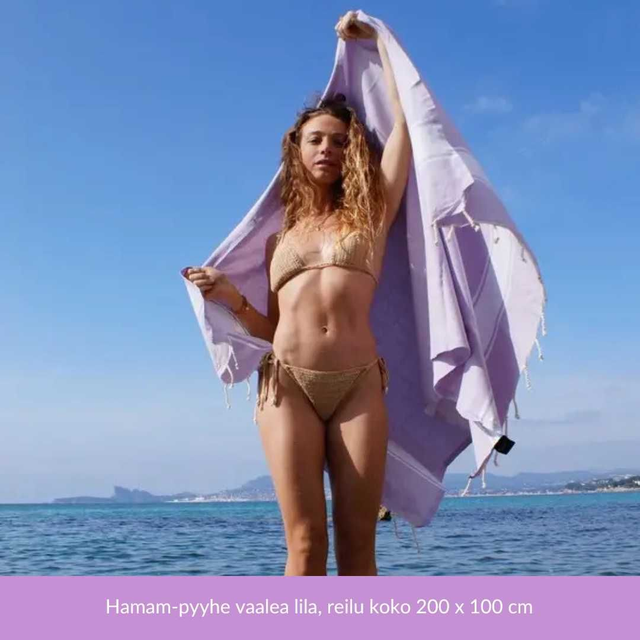 Perinteinen Hamam-pyyhe – vaalea lila 200 x 100 cm