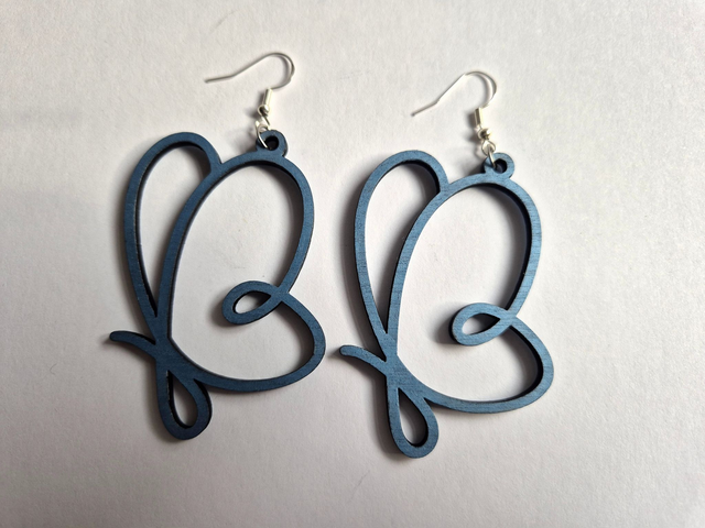 Butterfly Earrings (Blue)
