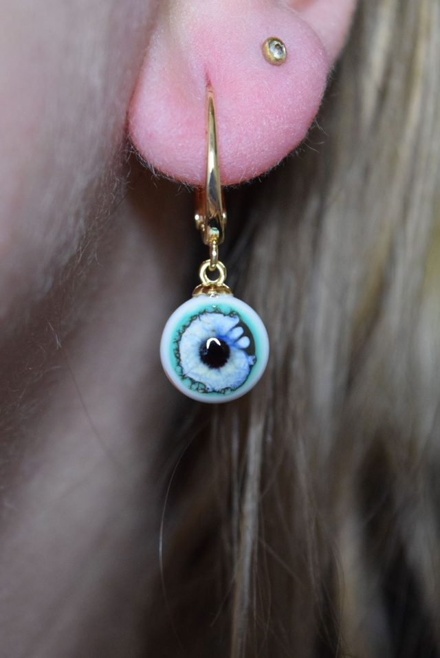 DORMEUSES OEIL DE GNOME MONTURE OR