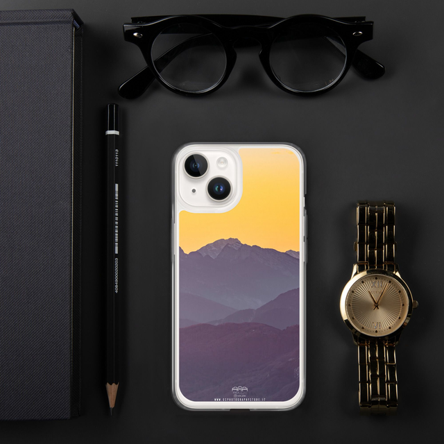 Cover iPhone in silicone sunset mountain