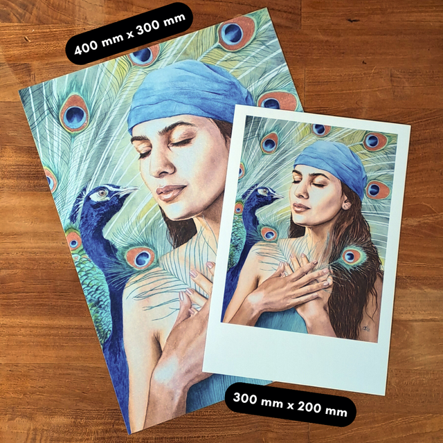 Affiche imprimée de l'aquarelle originale : Beauté intérieure, Beauté extérieure