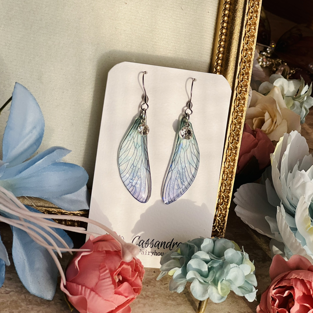 Boucle d’oreille aile de fée 
