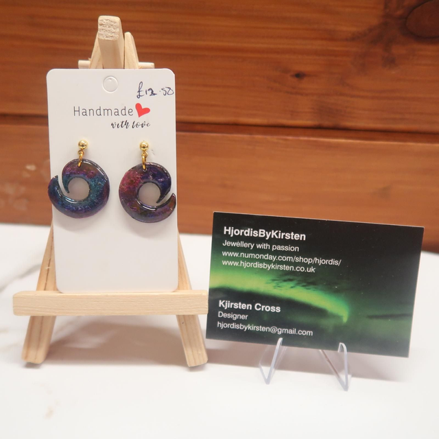 Purple Swirl Earrings