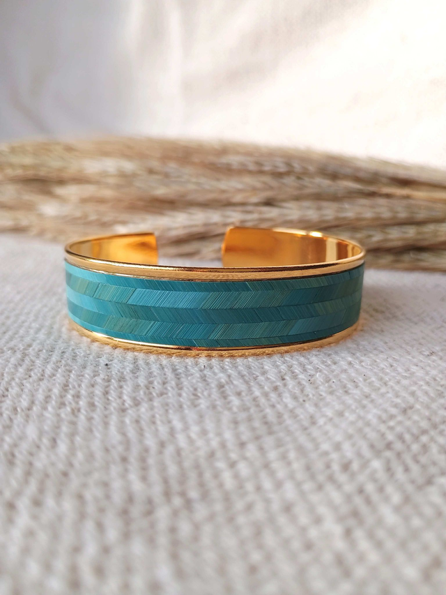  Bracelet MANCHETTE Chevron Turquoise