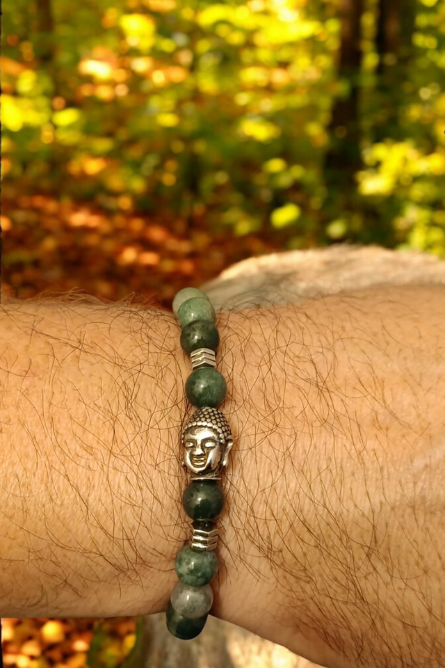 Bracelet Agate mousse - Souffle de Paix & Renouveau