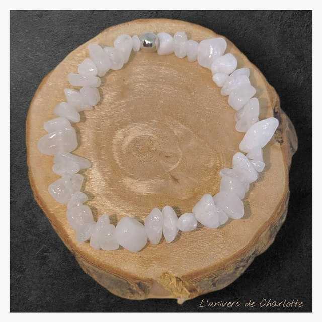 Bracelet "Quartz neige" baroque BR-206