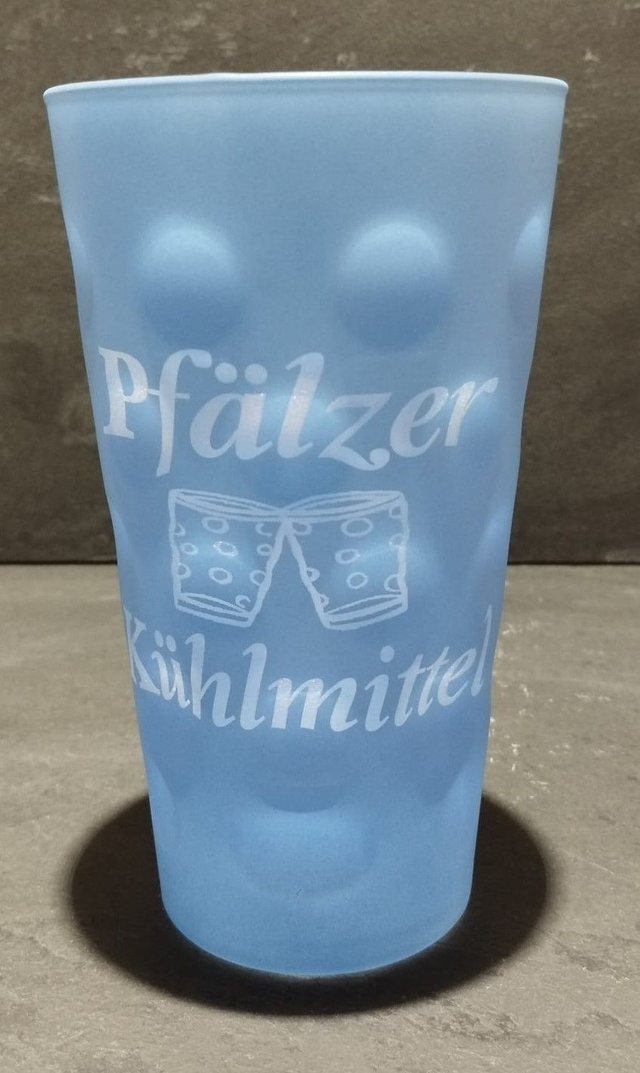 Dubbeglas "PFÄLZER KÜHLMITTEL" versch Farben