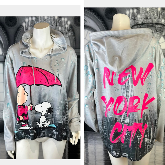 Kapuzen Pullover „New Prints-Rain“AA ca.70 L ca.65/70