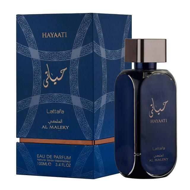 Lattafa Hayaati Al Maleky Eau De Parfum Spray For Men, 3.4 Ounce